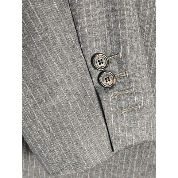 Neil Barrett Sport Coat Wool Notch Lapel‎ Mens 40 Gray Pinstripe Italian Blazer - Picture 8 of 15